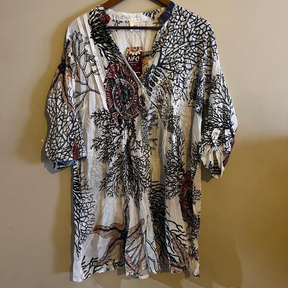 NEW - 100% Cotton Beach Cover/Tunic - Picture 1 of 4